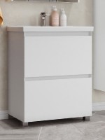 Тумба под умывальник Киото Н 60-02 Белый глянцевый (1)