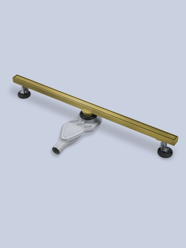 Душевой трап (лоток) AltroBagno Supremo AltroBagnoSupremo071237BG 80 см, решетка матовое золото, с сифоном, под плитку