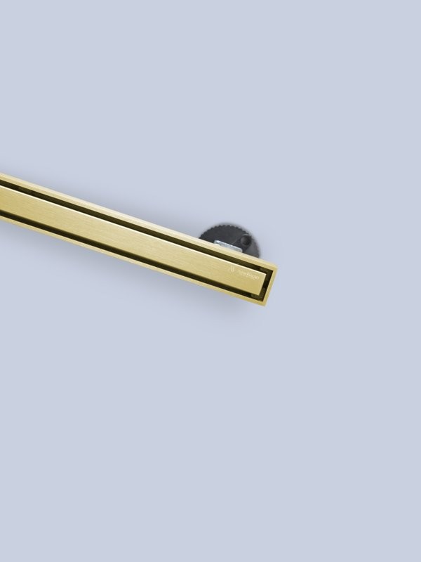 Душевой трап (лоток) AltroBagno Supremo AltroBagnoSupremo071237BG 80 см, решетка матовое золото, с сифоном, под плитку