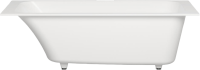 Ванна из искусственного камня Salini Orlanda Kit S-Sense 160x70 см, встраиваемая, белая, на ножках, со сливом-переливом, с донным клапаном
