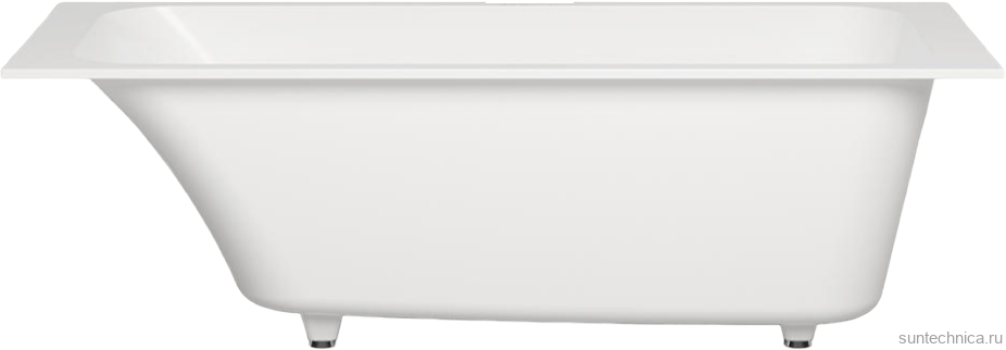 Ванна из искусственного камня Salini Orlanda Kit S-Sense 160x70 см, встраиваемая, белая, на ножках, со сливом-переливом, с донным клапаном