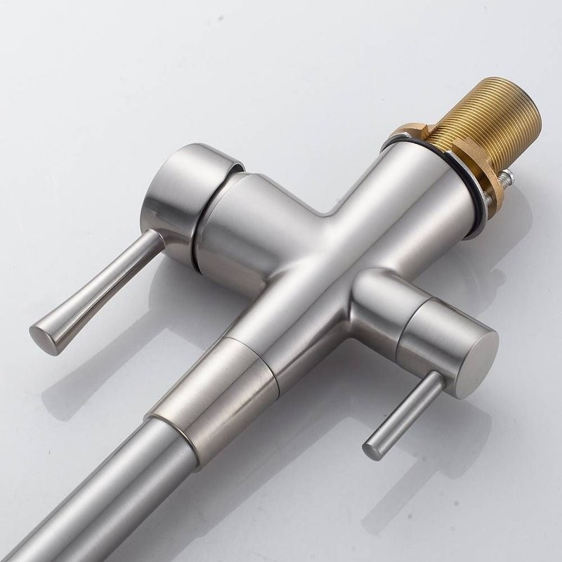 Смеситель для кухни с подключением фильтра Shevanik S528L, сатин