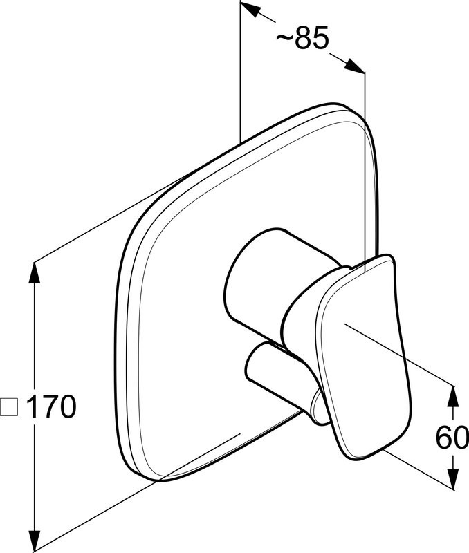 Встраиваемый смеситель для душа и ванны Kludi Ambienta 536500575 С ВНУТРЕННЕЙ ЧАСТЬЮ