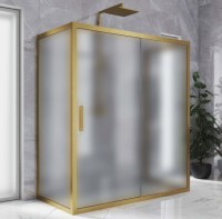 Душевой уголок Kubele DE019 R2U-MAT-BR 120х80 см, профиль бронза