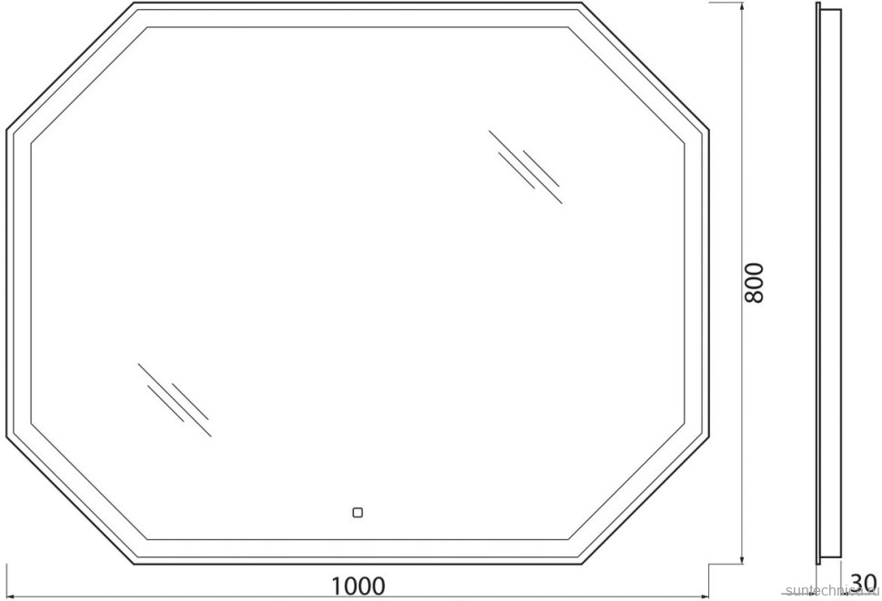 Зеркало BelBagno SPC-OTT-1000-800-LED-TCH