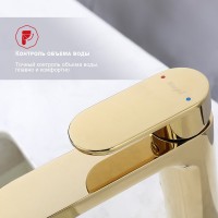 Смеситель для раковины Raglo R50.10.23, золото Смеситель для раковины Raglo R50.10.23, золото