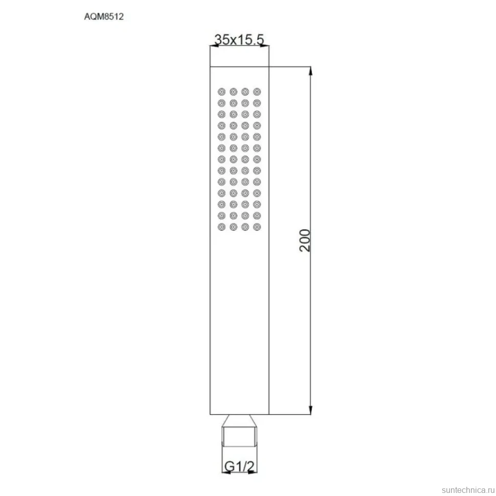 Лейка для душа AQUAme Savona с хромированным покрытием AQM8512CR