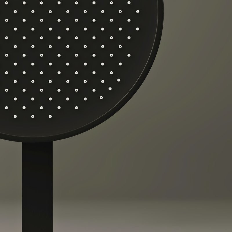 Душевой комплект Sancos Space SC3006MB матовый черный, С ВНУТРЕННЕЙ ЧАСТЬЮ