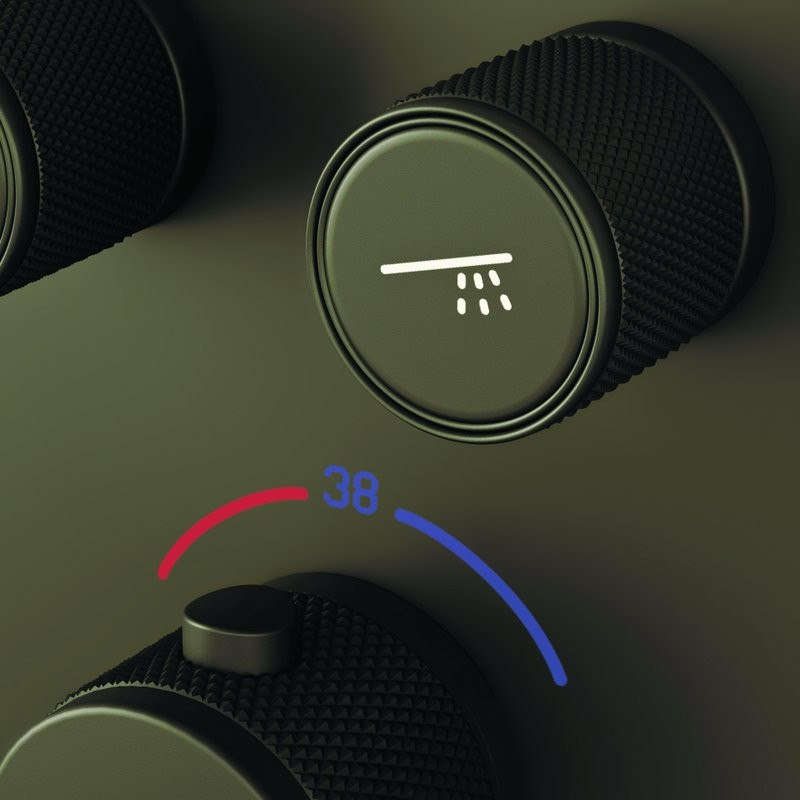 Душевой комплект Sancos Space SC3006MB матовый черный, С ВНУТРЕННЕЙ ЧАСТЬЮ