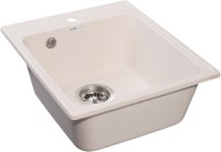 Комплект  Мойка кухонная GranFest Quarz Z17 белый + Смеситель для кухни Kaiser Merkur 26744-4 белый