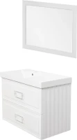 Мебель для ванной комнаты La Fenice Cubo Twin 90 L белая, ручки белые