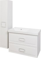 Мебель для ванной комнаты La Fenice Cubo Twin 90 L белая, ручки белые
