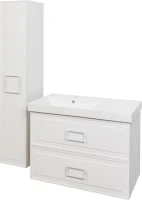 Мебель для ванной комнаты La Fenice Cubo Twin 90 L белая, ручки белые