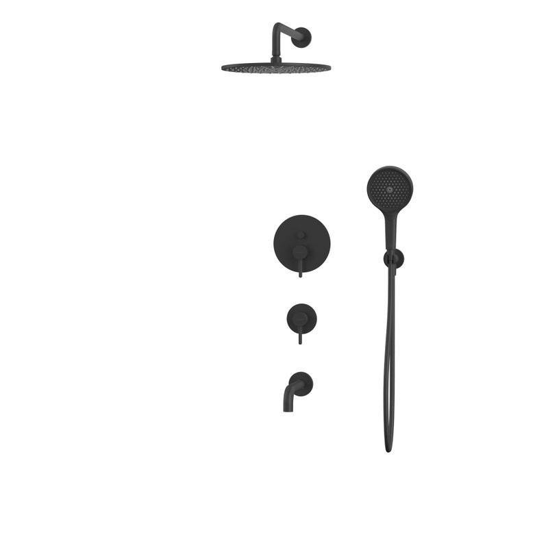 Душевой комплект WHITECROSS Y YSET07TOPBL С ВНУТРЕННЕЙ ЧАСТЬЮ, черный матовый