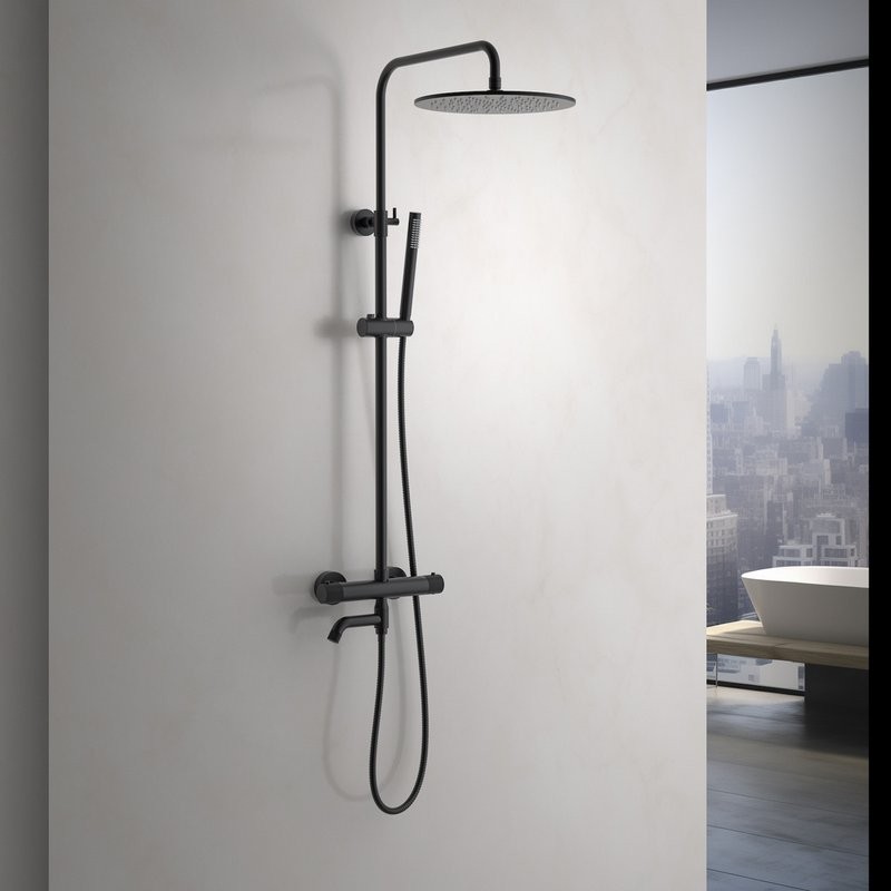 Душевая стойка Timo Saona SX-2380/03 с термостатом, черная