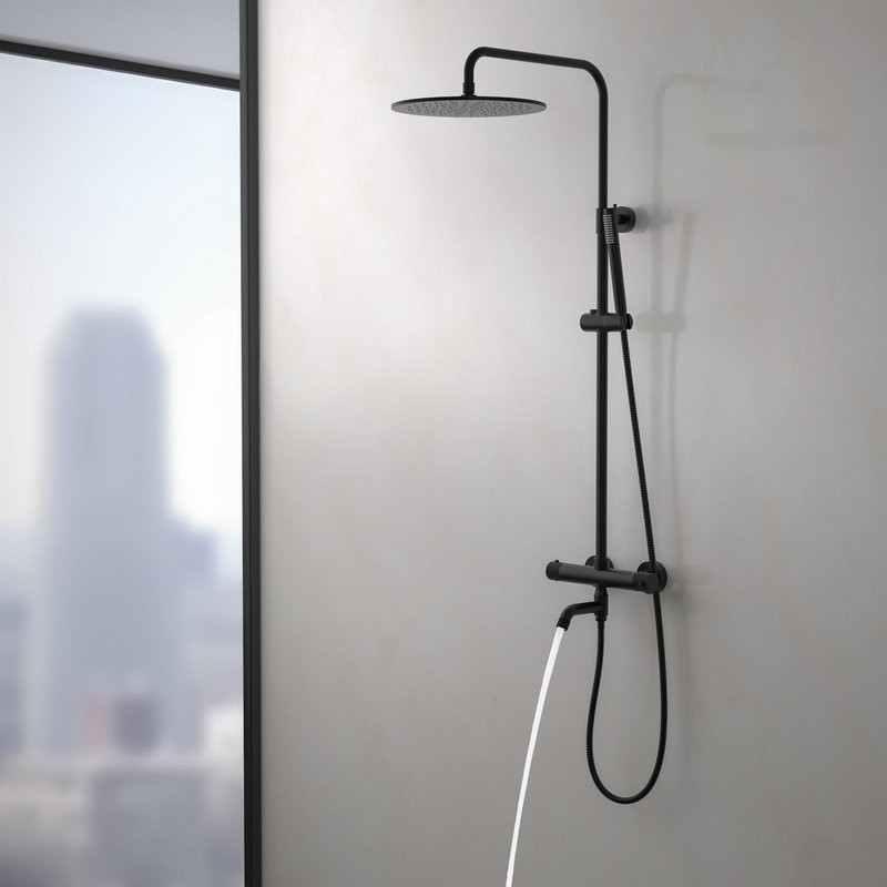 Душевая стойка Timo Saona SX-2380/03 с термостатом, черная