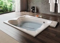 Акриловая ванна Vagnerplast Helios 195x170 см, встраиваемая, белая, с каркасом, для двоих