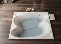 Акриловая ванна Vagnerplast Helios 195x170 см, встраиваемая, белая, с каркасом, для двоих