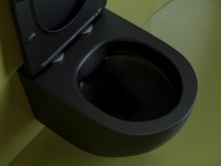 Комплект Унитаз подвесной Ceramicanova Uno Rimless CN11001MB черный матовый + Инсталляция EWRIKA ProLT 0026-2020 + Кнопка 0041 хром