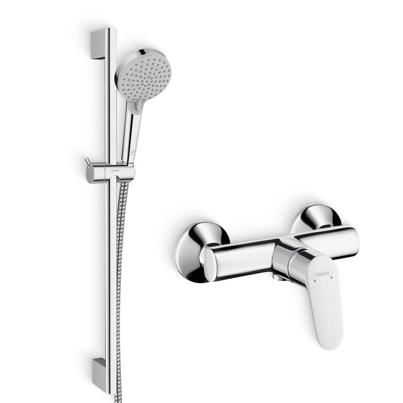 Душевой комплект Смеситель для душа Hansgrohe Focus E2 31960000 + Гарнитур Vernis Blend 26275000 хром