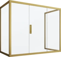 Шторка на ванну Kubele DE019 P3U-MAT-BR, 170х75 см, профиль бронза
