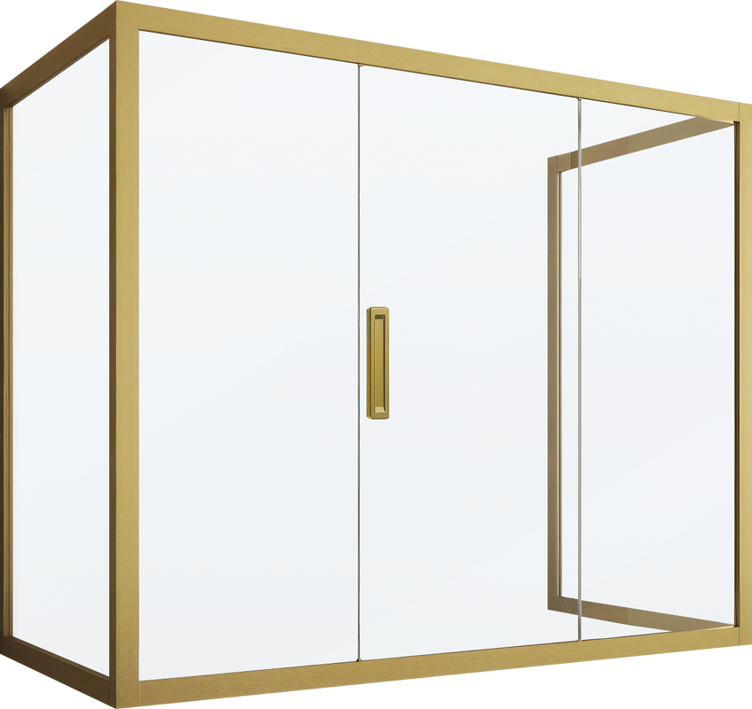Шторка на ванну Kubele DE019 P3U-MAT-BR, 170х75 см, профиль бронза