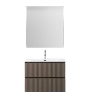 Мебель для ванной комнаты BelBagno Uno-mini 100 подвесная, 2 ящика, матовая бежевая
