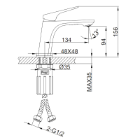 Смеситель для раковины Frap H87 F1087-6 черный