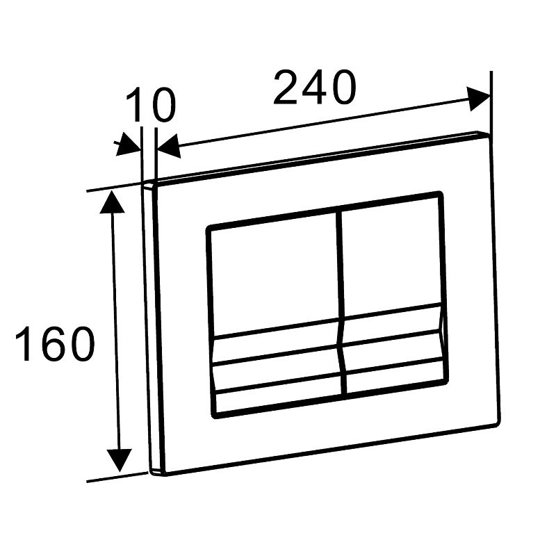 Кнопка смыва для унитаза AZARIO NEW AZ-001 пластик, цвет матовый черный