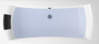 Акриловая ванна Lavinia Boho Evan 200x90 см, встраиваемая, белая, с каркасом, с подголовником