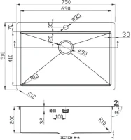 Мойка кухонная Zorg Light ZL R 750510 Мойка кухонная Zorg Light ZL R 750510