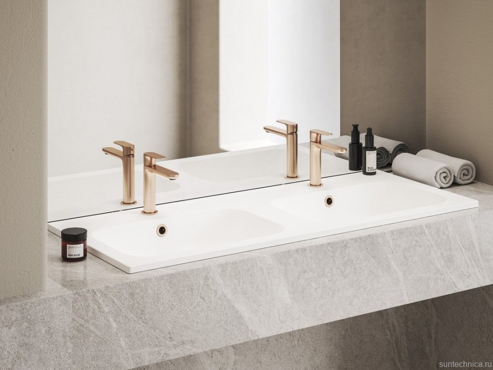 Смеситель для раковины Ravak Eleganta EL 012.61RGB BeCool, брашированное розовое золото