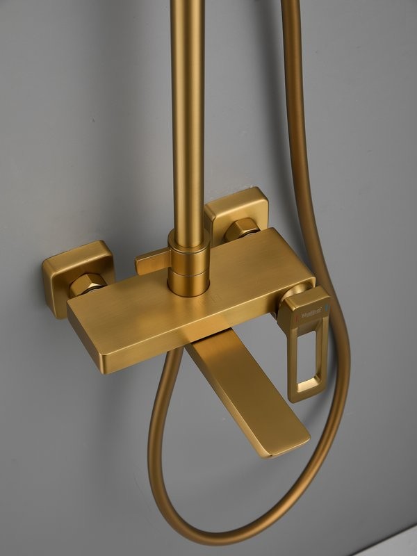 Душевая стойка Haiba HB24732-5 брашированное золото