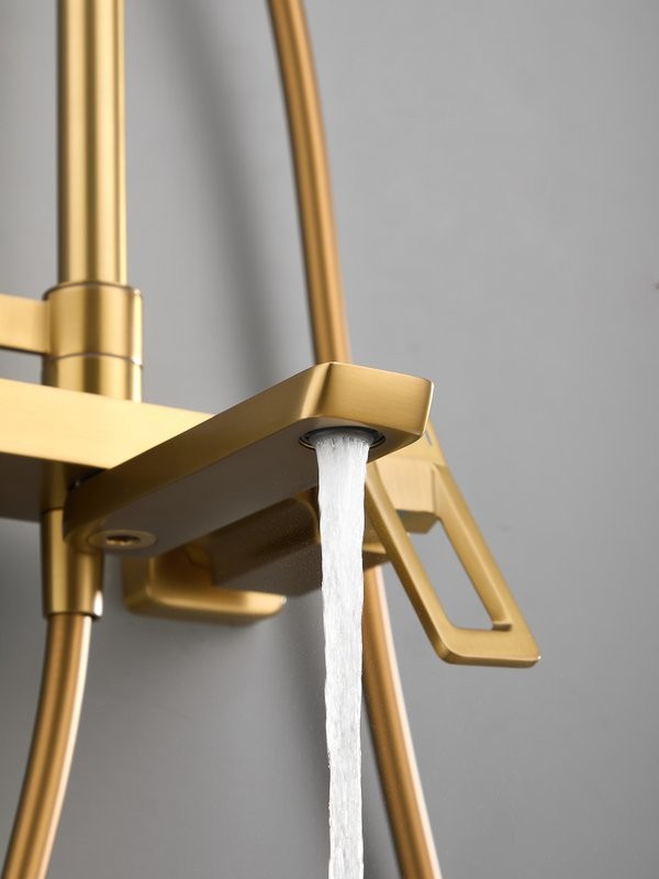 Душевая стойка Haiba HB24732-5 брашированное золото