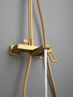 Душевая стойка Haiba HB24732-5 брашированное золото