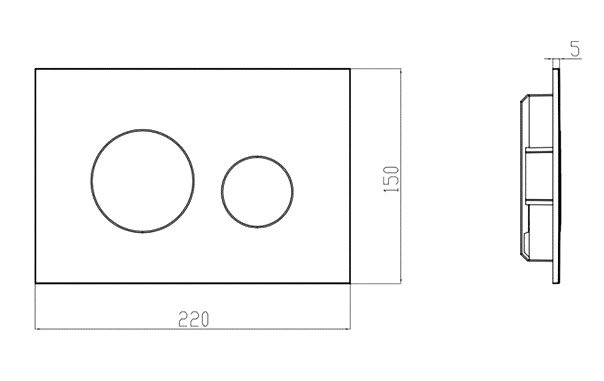 Кнопка смыва для унитаза Splendy Stable Rest SR302TMW пластик, цвет белый
