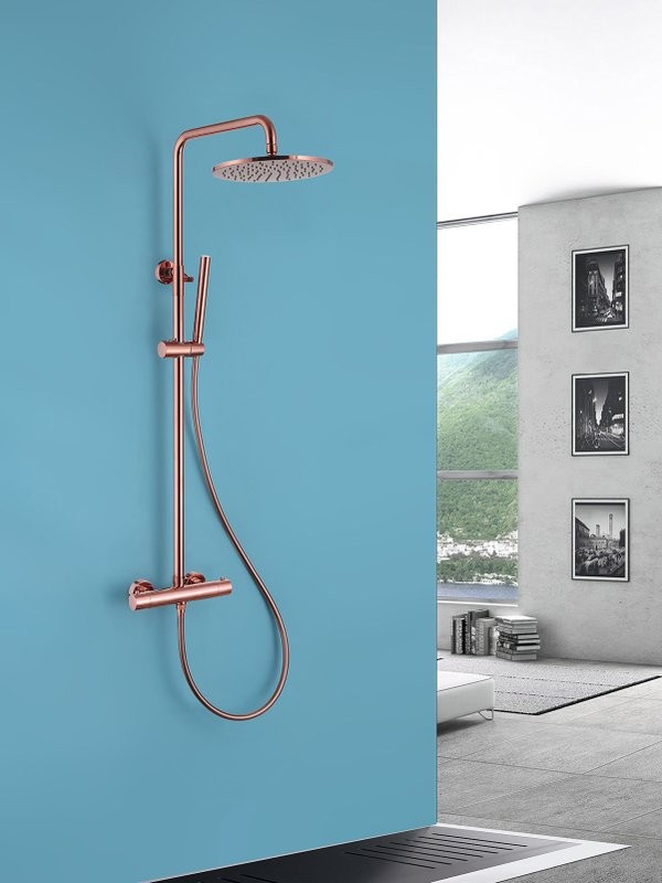 Душевая стойка Abber Wasser Kreis AF8160RGL розовое золото