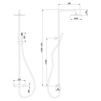 Душевая стойка Abber Wasser Kreis AF8160RGL розовое золото