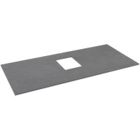 Тумба с раковиной Allen Brau Infinity 100 1+1, подвесная, белый матовый, столешница графит структ