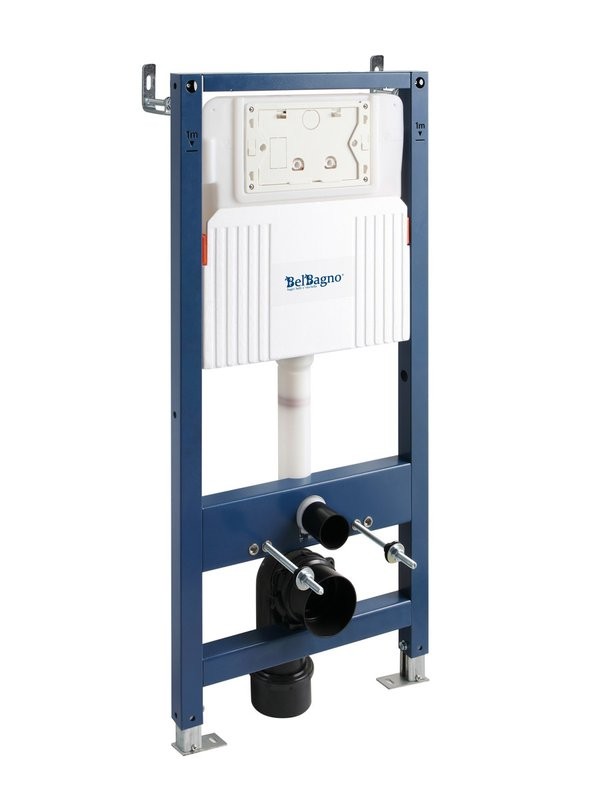 Инсталляция для унитаза BelBagno BB-101-M крепление к полу и стене, с шумоизоляцией