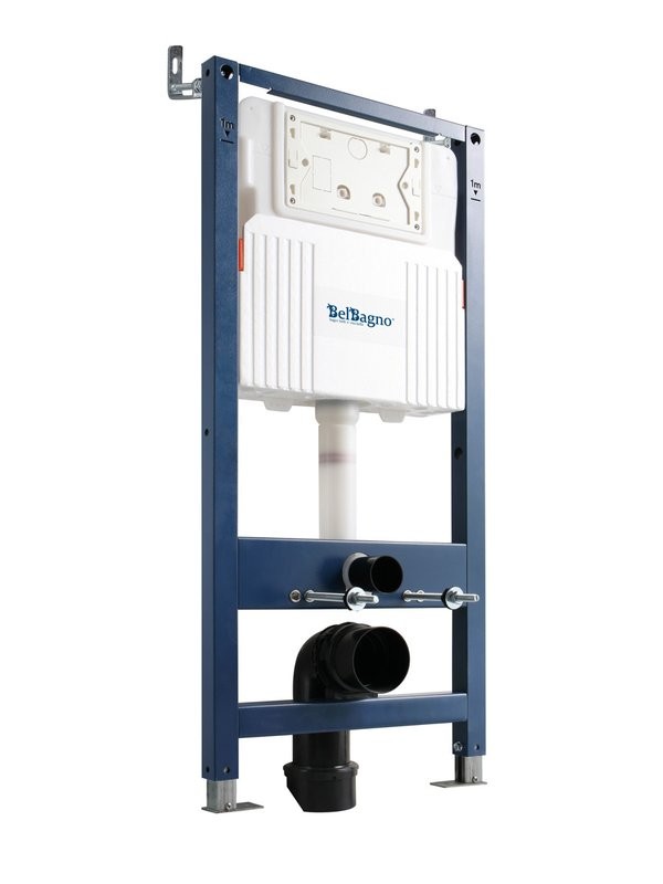 Инсталляция для унитаза BelBagno BB-101-M крепление к полу и стене, с шумоизоляцией