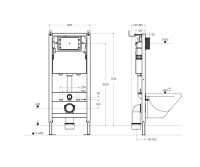 Инсталляция для унитаза BelBagno BB-101-M крепление к полу и стене, с шумоизоляцией