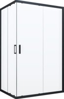 Душевой уголок Vegas Glass ZA-F Novo 110*90 02М 10 профиль черный матовый, стекло сатин