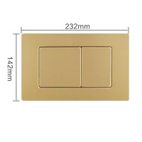 Кнопка смыва для унитаза RGW SWH 10Gb металл, цвет брашированное золото