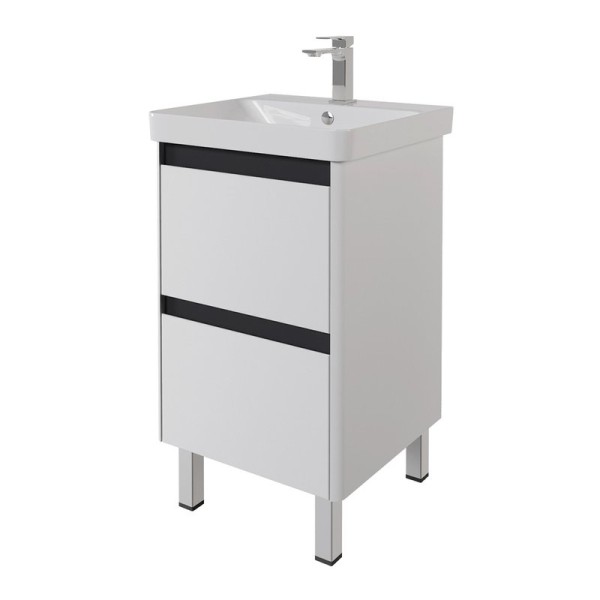 Тумба с раковиной Dreja Luxury Plus 50 матовая белая