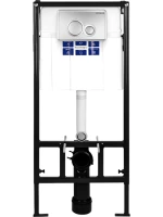 Комплект Инсталляция BETTOSERB Sava Fix Slim 40006456 + Кнопка Twin 40006462 цвет матовый хром Комплект Инсталляция BETTOSERB Sava Fix Slim 40006456 + Кнопка Twin 40006462 цвет матовый хром
