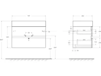Мебель для ванной комнаты Cezares Molveno 46 80 legno bianco, со столешницей