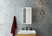 Зеркало-шкаф Art&Max Techno L 35 с подсветкой, белое