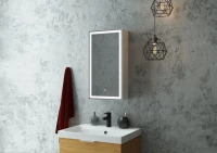 Зеркало-шкаф Art&Max Techno L 35 с подсветкой, белое