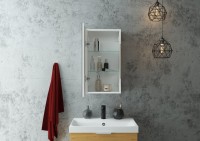 Зеркало-шкаф Art&Max Techno L 35 с подсветкой, белое